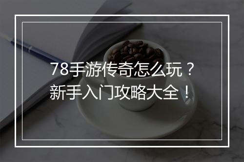 78手游传奇怎么玩？新手入门攻略大全！