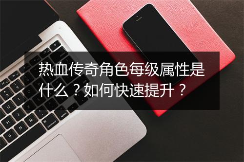 热血传奇角色每级属性是什么？如何快速提升？