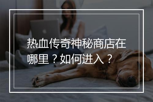 热血传奇神秘商店在哪里？如何进入？