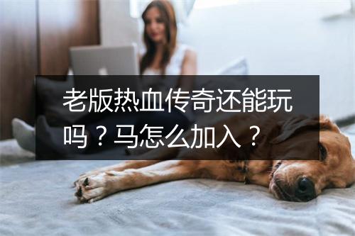 老版热血传奇还能玩吗？马怎么加入？