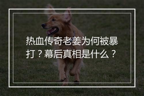 热血传奇老姜为何被暴打？幕后真相是什么？