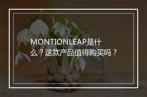 MONTIONLEAP是什么？这款产品值得购买吗？