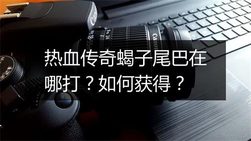 热血传奇蝎子尾巴在哪打？如何获得？