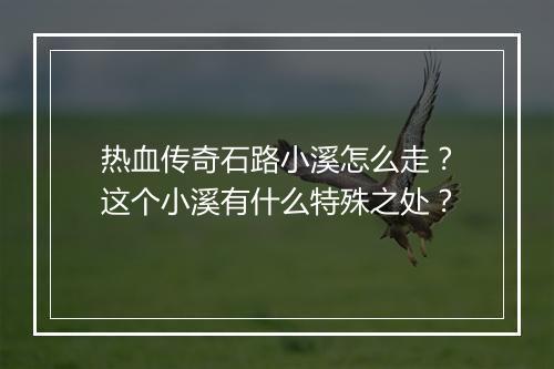 热血传奇石路小溪怎么走？这个小溪有什么特殊之处？