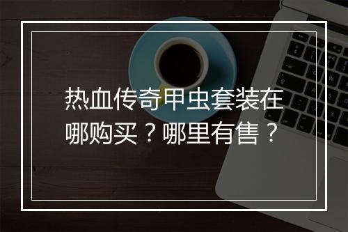 热血传奇甲虫套装在哪购买？哪里有售？