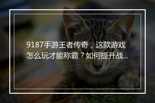 9187手游王者传奇，这款游戏怎么玩才能称霸？如何提升战斗力？