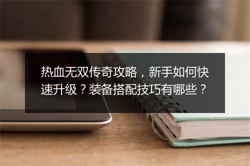 热血无双传奇攻略，新手如何快速升级？装备搭配技巧有哪些？