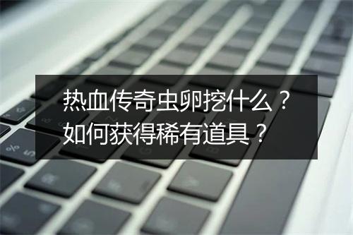 热血传奇虫卵挖什么？如何获得稀有道具？