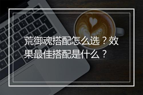 荒御魂搭配怎么选？效果最佳搭配是什么？
