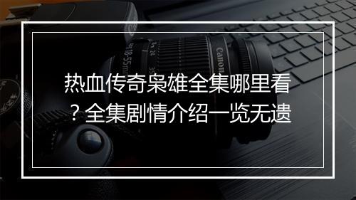 热血传奇枭雄全集哪里看？全集剧情介绍一览无遗