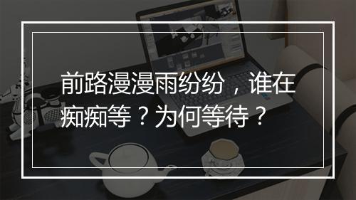 前路漫漫雨纷纷，谁在痴痴等？为何等待？