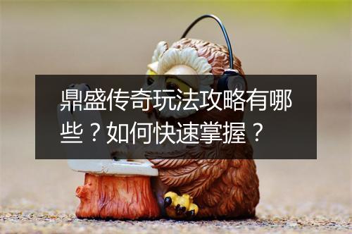 鼎盛传奇玩法攻略有哪些？如何快速掌握？