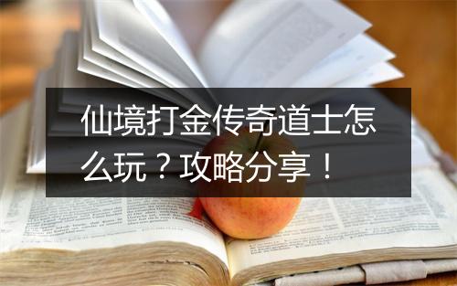 仙境打金传奇道士怎么玩？攻略分享！
