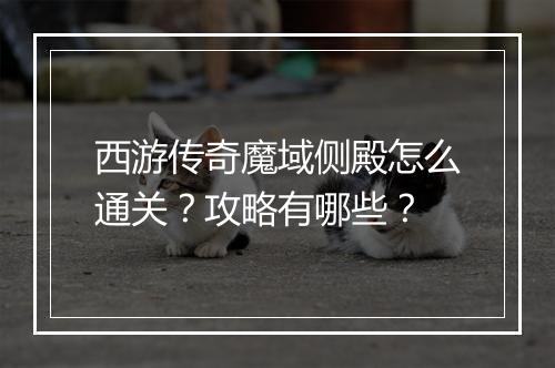 西游传奇魔域侧殿怎么通关？攻略有哪些？