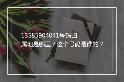 13585904041号码归属地是哪里？这个号码是谁的？