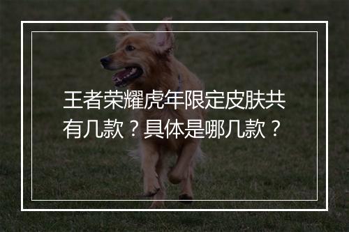 王者荣耀虎年限定皮肤共有几款？具体是哪几款？