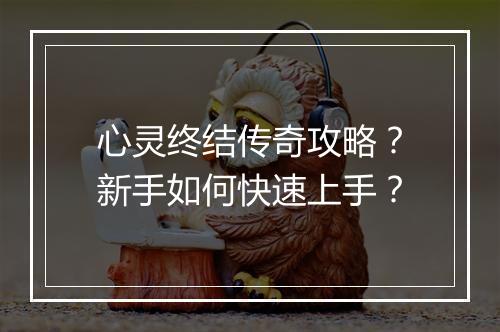 心灵终结传奇攻略？新手如何快速上手？
