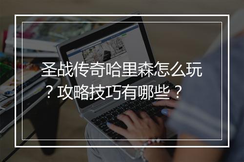 圣战传奇哈里森怎么玩？攻略技巧有哪些？