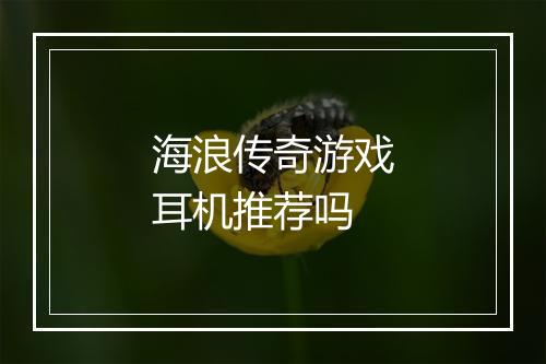 海浪传奇游戏耳机推荐吗