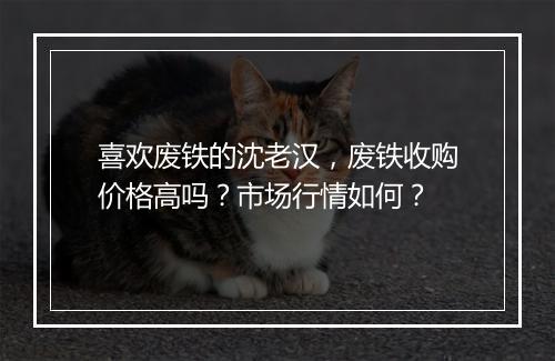 喜欢废铁的沈老汉，废铁收购价格高吗？市场行情如何？