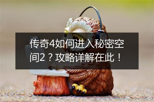 传奇4如何进入秘密空间2？攻略详解在此！