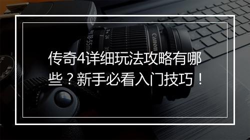传奇4详细玩法攻略有哪些？新手必看入门技巧！