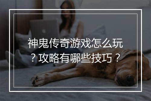 神鬼传奇游戏怎么玩？攻略有哪些技巧？