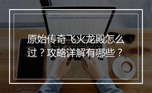原始传奇飞火龙殿怎么过？攻略详解有哪些？