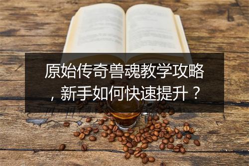 原始传奇兽魂教学攻略，新手如何快速提升？