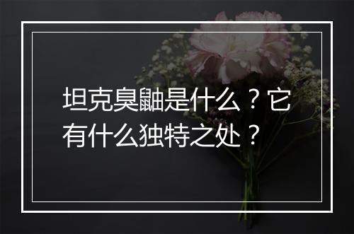 坦克臭鼬是什么？它有什么独特之处？