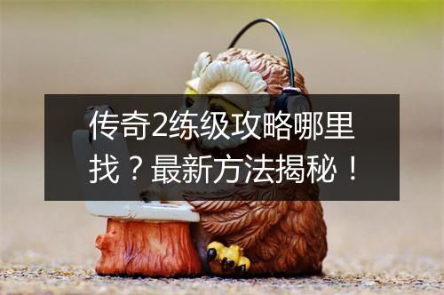 传奇2练级攻略哪里找？最新方法揭秘！