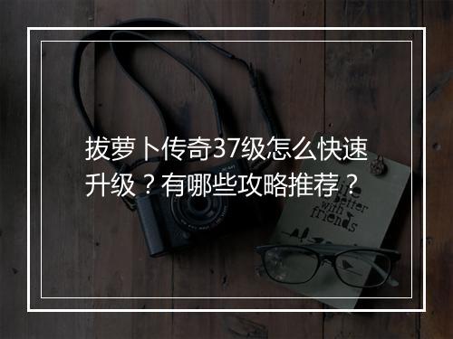 拔萝卜传奇37级怎么快速升级？有哪些攻略推荐？