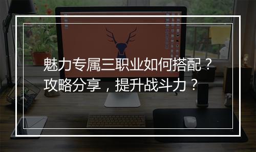 魅力专属三职业如何搭配？攻略分享，提升战斗力？