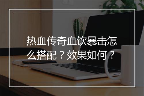 热血传奇血饮暴击怎么搭配？效果如何？