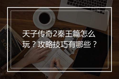 天子传奇2秦王篇怎么玩？攻略技巧有哪些？