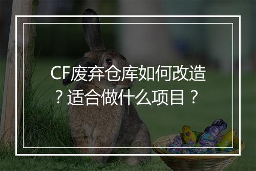 CF废弃仓库如何改造？适合做什么项目？