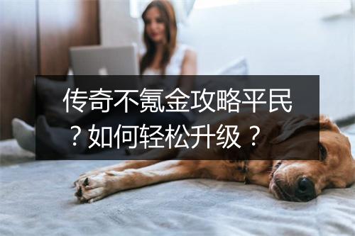 传奇不氪金攻略平民？如何轻松升级？