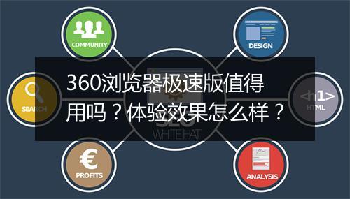 360浏览器极速版值得用吗？体验效果怎么样？