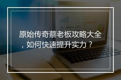 原始传奇蔡老板攻略大全，如何快速提升实力？