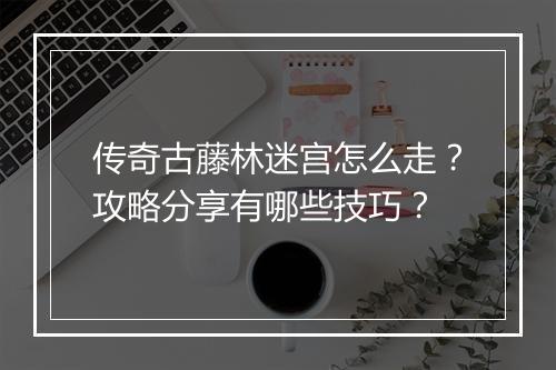 传奇古藤林迷宫怎么走？攻略分享有哪些技巧？