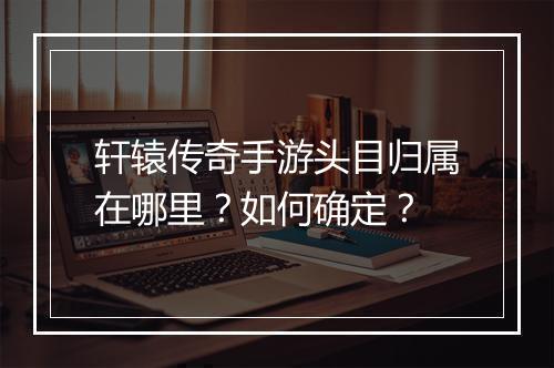 轩辕传奇手游头目归属在哪里？如何确定？