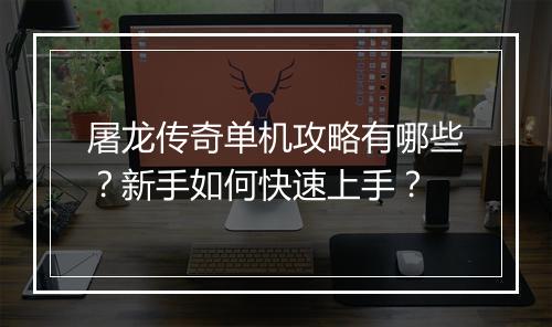 屠龙传奇单机攻略有哪些？新手如何快速上手？