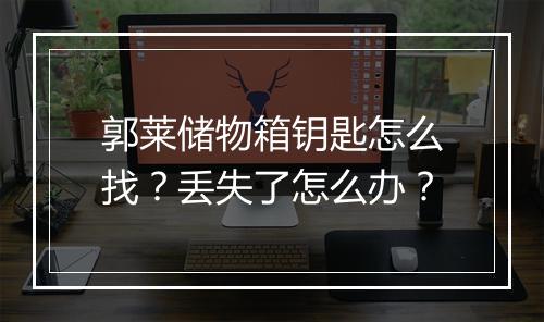 郭莱储物箱钥匙怎么找？丢失了怎么办？