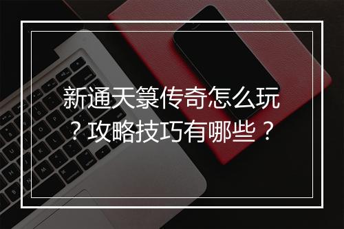 新通天箓传奇怎么玩？攻略技巧有哪些？