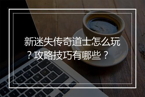 新迷失传奇道士怎么玩？攻略技巧有哪些？