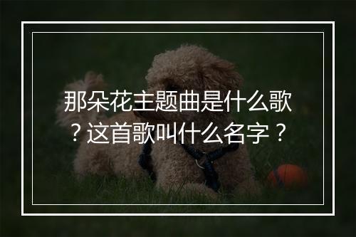 那朵花主题曲是什么歌？这首歌叫什么名字？