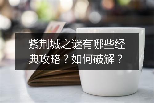 紫荆城之谜有哪些经典攻略？如何破解？