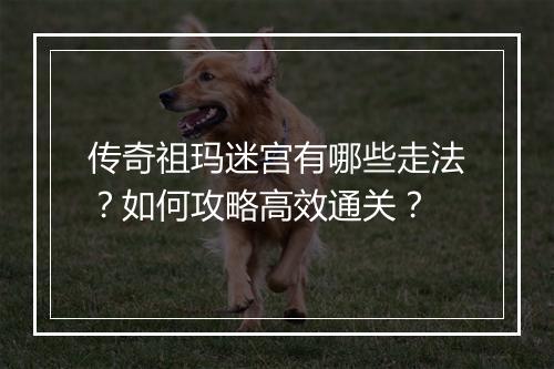 传奇祖玛迷宫有哪些走法？如何攻略高效通关？