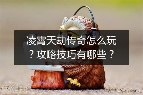 凌霄天劫传奇怎么玩？攻略技巧有哪些？