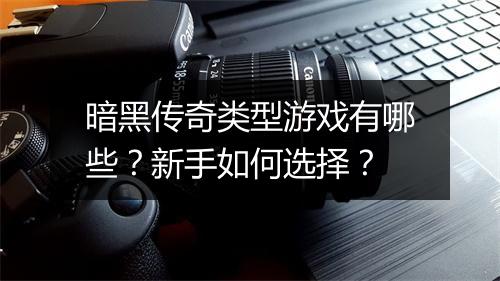 暗黑传奇类型游戏有哪些？新手如何选择？